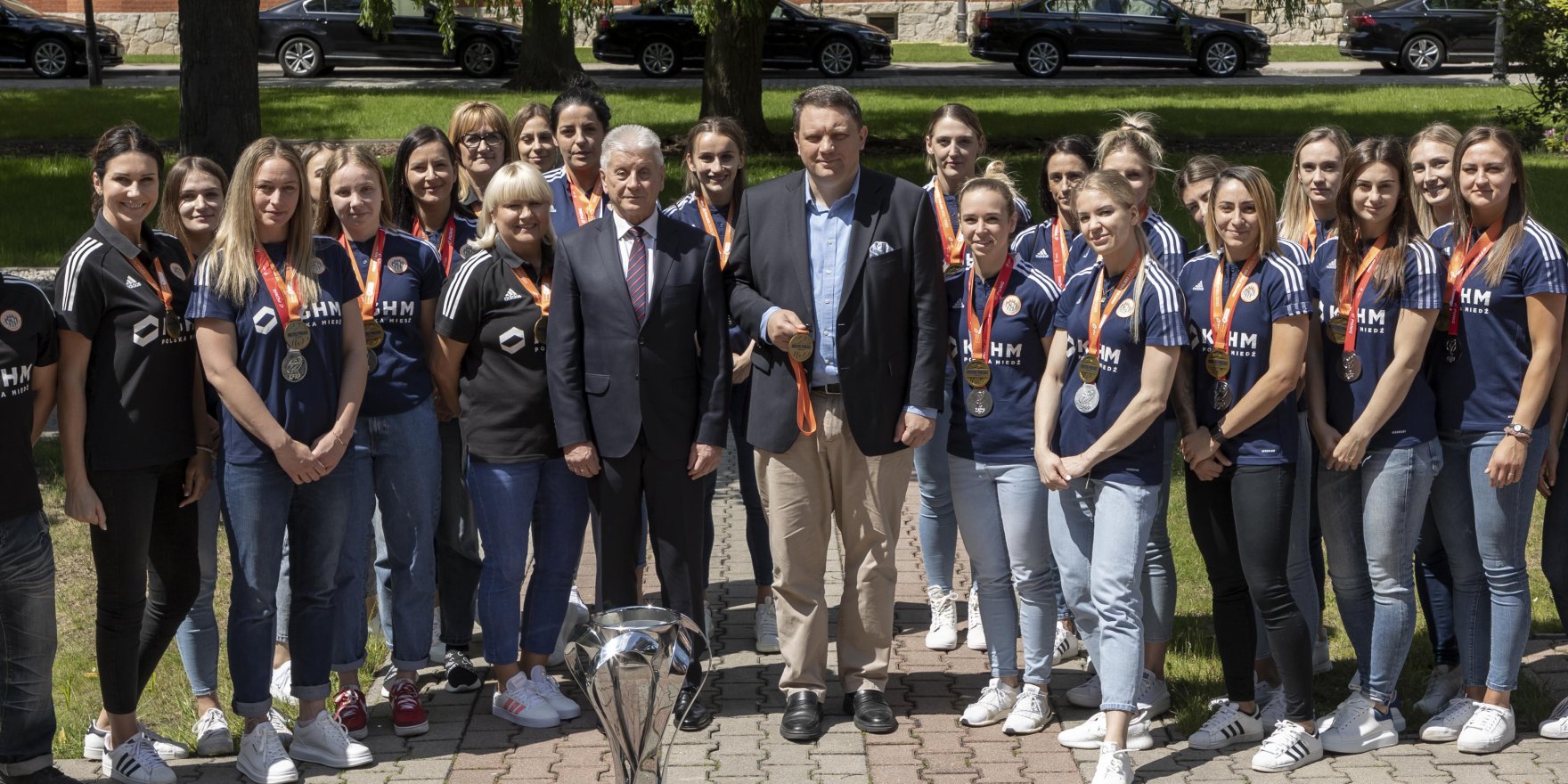 Mistrzynie z wizytą u prezesa KGHM Polska Miedź S.A.